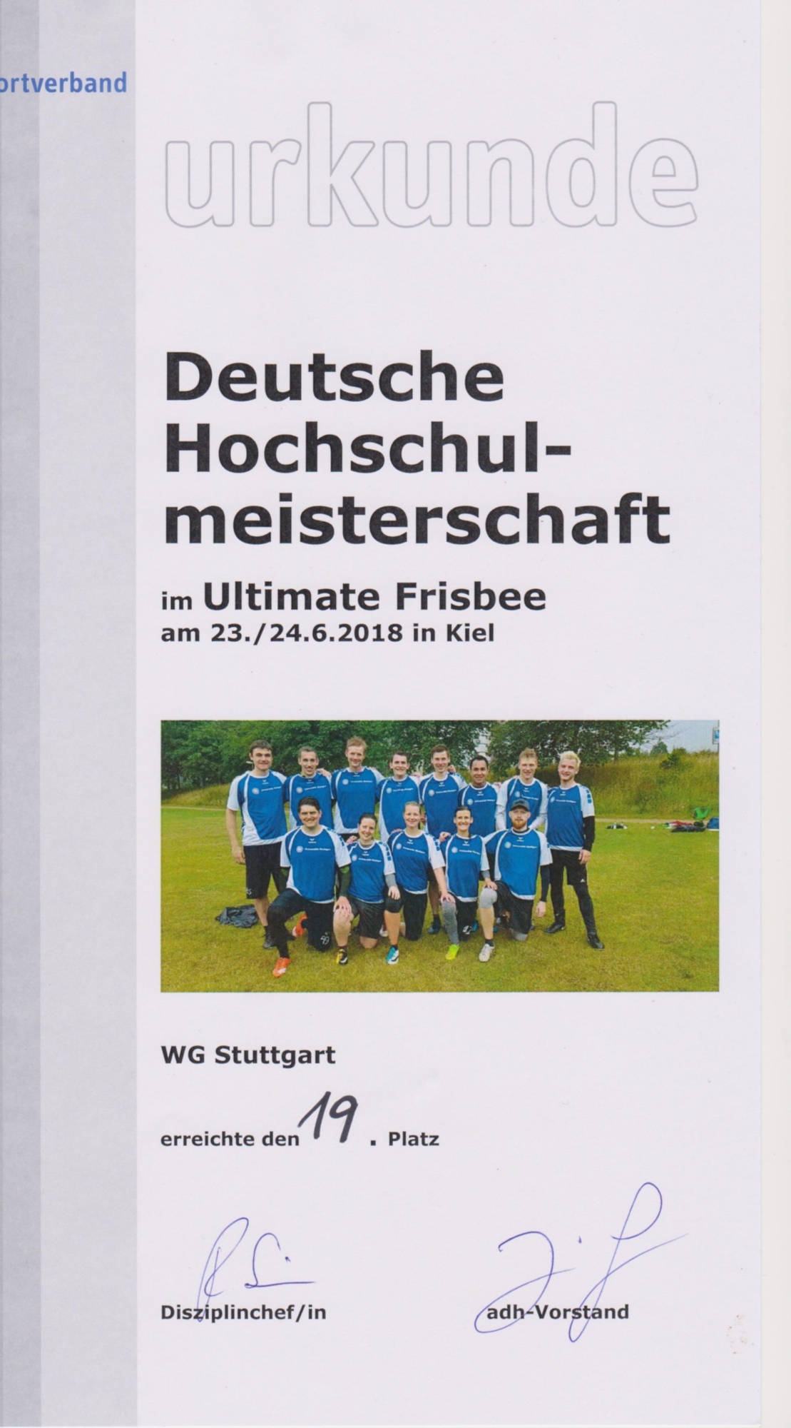 Gratulation für die gute Leistung!